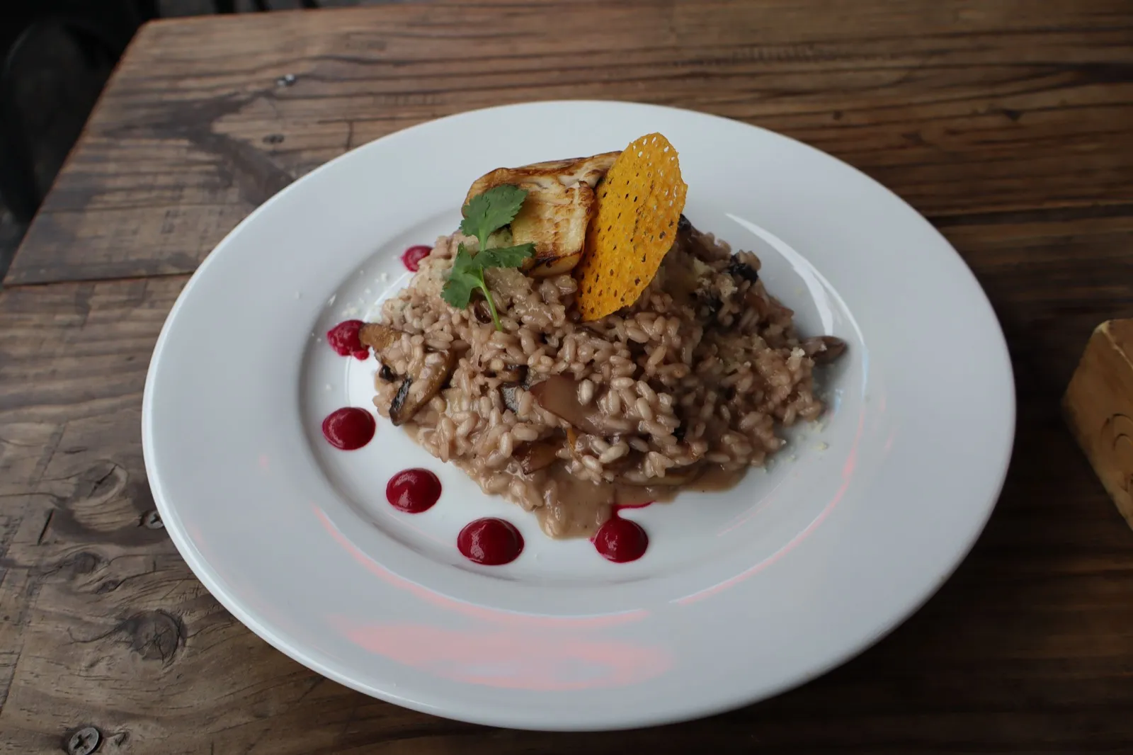 Risotto de champiñón con parmesano